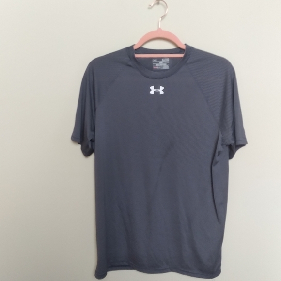 Under Armour Striped Short Sleeve Loose Fit Heatgear Athletic Tee Size Small - Picture 2 of 10